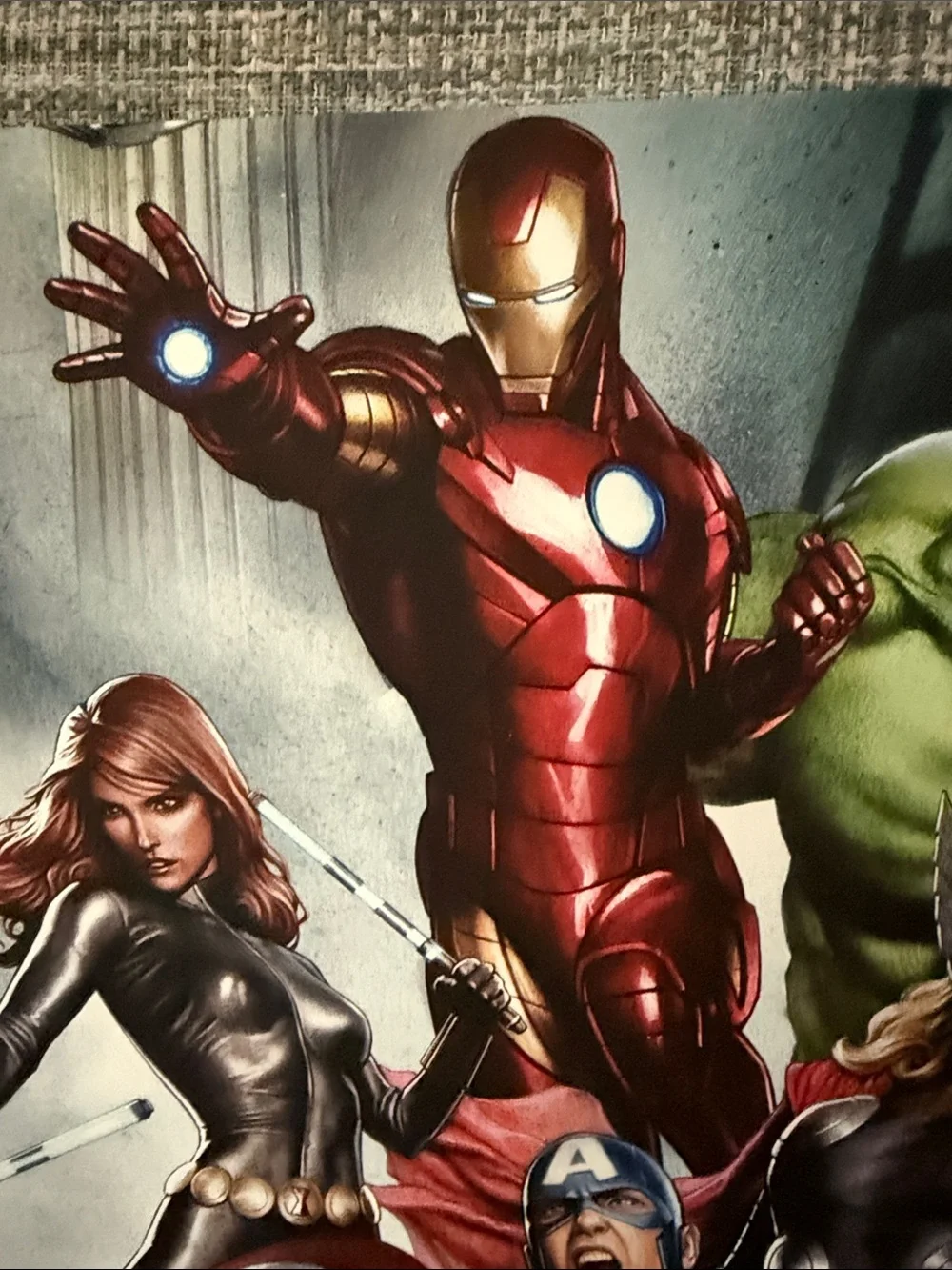 Marvel Avengers Group Canvas Art - Red, Green, Blue, Black
